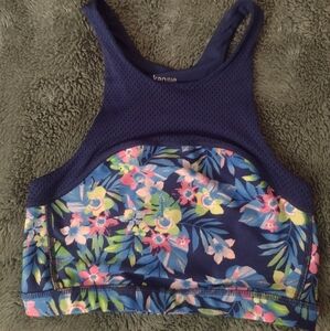 Kensie Performance Floral Sports Bra Women's Size XS